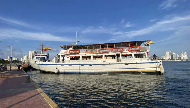 Festa caribenha de barco por Cartagena - Foto 4, Barco pronto para zarpar