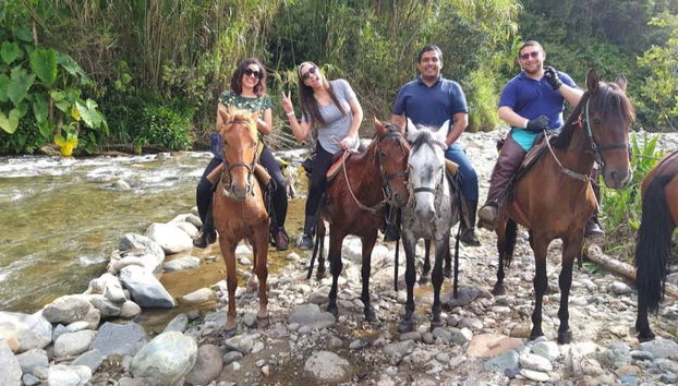Horse riding by the river