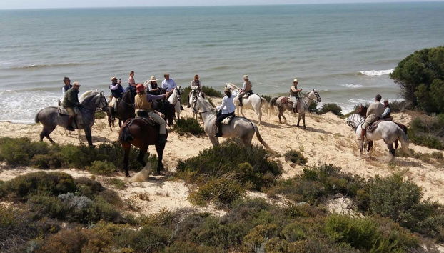 Durante o passeio a cavalo