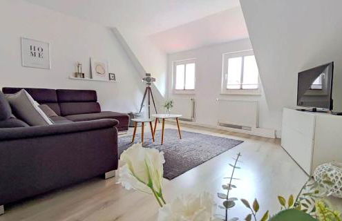 Flair Apartments 'FACHWERK & FLAIR' - Altstadt-Apartment 78 qm für Urlaub oder Geschäftsreise, Innenstadtlage, ruhig, modern, 900 m Bahnhof, 24 Std Check-in, WLAN, Streaming, Küche, Regendusche, 2 x Doppelbett, direkt am neuen Markt in der Altstadt - Foto 6
