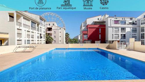 Studio confortable avec climatisation au Cap d'Agde avec port, plages et nature accessible à pied - Foto 2