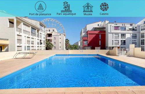 Studio confortable avec climatisation au Cap d'Agde avec port, plages et nature accessible à pied - Foto 1