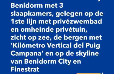 PANORAMISCH modern vakantiehuis in Finestrat bij Benidorm met 3 slaapkamers, gelegen op de 1ste lijn met privézwembad en omheinde privétuin, zicht op zee, de bergen met 'Kilómetro Vertical del Puig Campana' en op de skyline van Benidorm City en Finestrat - Foto 37