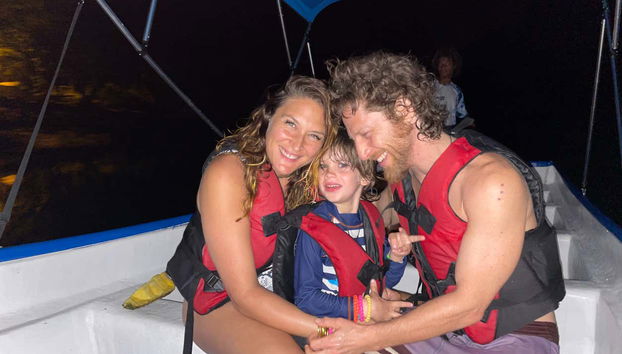 Una famiglia durante il tour