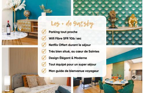 Gatsby - Appartement rénové élégant, Hypercentre Saintes, Calme, Fibre, TV 4K, Netflix - Foto 4