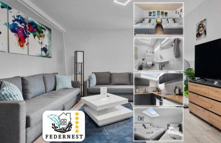 DG - Einfach aber sehr komfortabel - Wohnung für bis zu 12 Personen - Gruppen, Messe, Monteure, Studenten - Voll ausgestattet - 3 Smart-TV 55 Zoll Netflix, 1000 Mbit WLAN, voll ausgestattete Küche - Foto 1