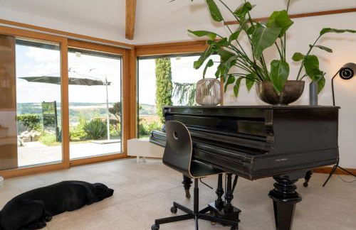 Ferienhaus hoch über dem Taubertal mit fantastischem Weitblick, Dachterrasse, 2000m2 großem Grundstück und Kamin - Foto 56
