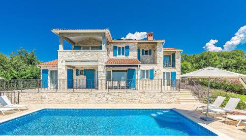 Villa Sterpazzi near Poreč with heated private pool, sea view, jacuzzi and sauna - Foto 1, sunbed