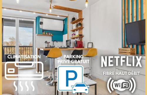 Studio cabine AZUR ,5 min mer -5 min Arena - clim - parking gratuit privée - 4 personnes - Foto 1