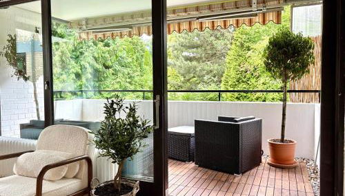 HyggeLiving - DELUXE - 90qm - Balkon - Gartenblick - 55 Zoll TV - Boxspringbetten - Hunde - Kinder - Fahrradkeller - Foto 3, Garden, Garden view