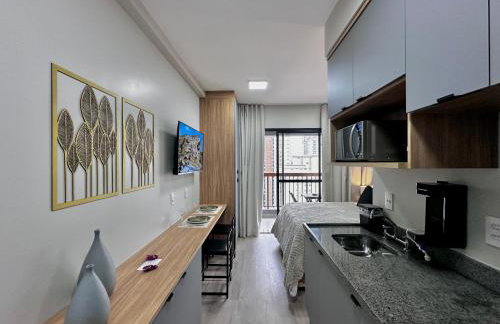 Studio com piscina a 1 minuto a pé do Metrô Brooklin - Foto 34