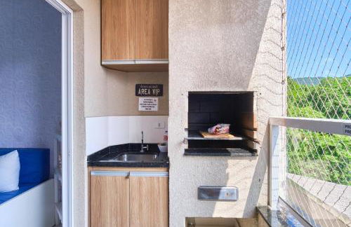 2 Quartos com ar, piscina, sacada Gourmet a 1 km da praia Grande - Foto 22