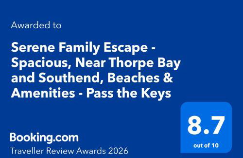 Serene Family Escape - Spacious, Near Thorpe Bay and Southend, Beaches & Amenities - Pass the Keys - Foto 5