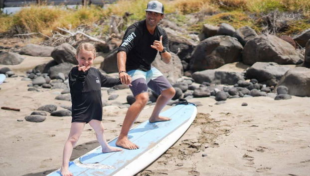 Practicando sobre la arena