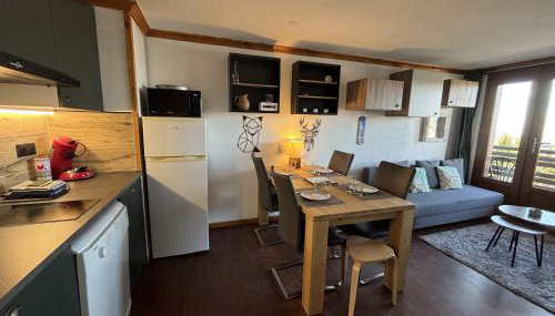 Lama-Gîte-des-Puys T3 Lamadalet, vue sud, terrasse, parking privé - Foto 3, stove, dishwasher