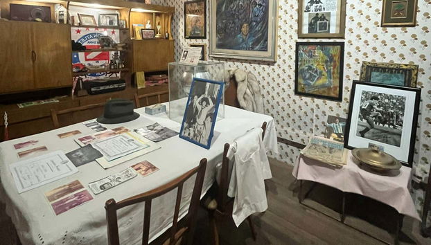 La sala da pranzo della casa