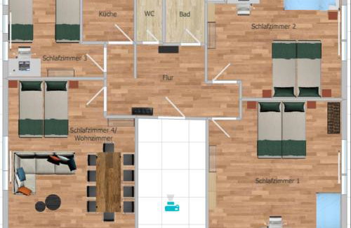 Große, gemütliche 4-Zimmer-Ferienwohnung mit guter Verkehrsanbindung im Süden von Heidelberg - Photo 32