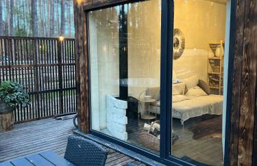 Domek lubiana180 WABI SABI w lesie jacuzzi sauna kominek - drewno w cenie pobytu - nad jeziorem Kaszuby pieski tylko do 10kg za dodatkową opłatą - Foto 50