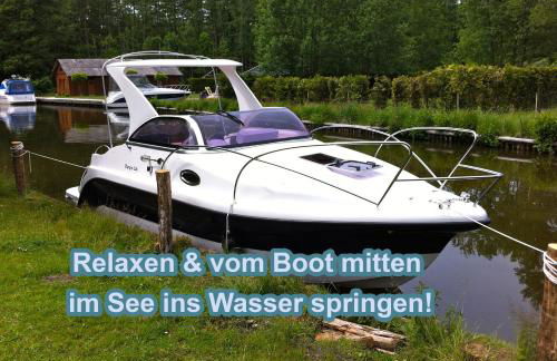 Hüttendorf für Euch alleine - geführter Yachtausflug nach Prieros inclusive! Nur 3 Minuten zum Badesee Fahrräder kostenlos vorhanden - Foto 37