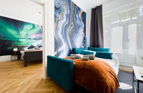 Erstklassiges Ferienapartment Citynah mit 1 Schlafzimmer - WiFi, TV, Küchenzeile, Waschmaschine&Trockner - Foto 7