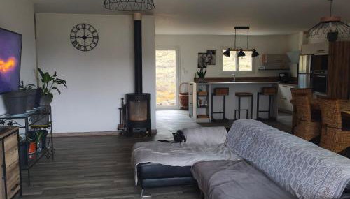 Grande villa 2 chambre ,salle de bain, grand séjour avec cuisine équipée et salle a manger, une grande terrasse de 40m2 donnant sur un grand jardin avec un parking en gravier de 500m2 - Foto 4