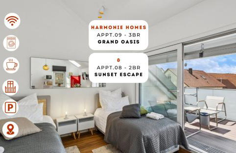 Harmonie Homes - Built in 2025 - High-Quality Beds & Linen - Full Kitchen - Fiber WiFi - 4K Smart TV - 2 Balconies - Elevator - Free Private Parking - Near Augsburg - 20 Min via Autobahn to Munich-West - Foto 1