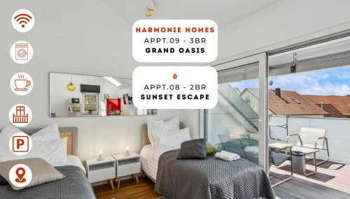 Harmonie Homes - Built in 2025 - High-Quality Beds & Linen - Full Kitchen - Fiber WiFi - 4K Smart TV - 2 Balconies - Elevator - Free Private Parking - Near Augsburg - 20 Min via Autobahn to Munich-West - Foto 1