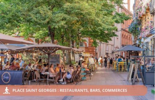 T2 Calme absolu - Coeur Toulouse - Saint Cyprien - climatisation - Terrasse arborée - Foto 12