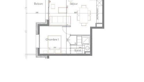 Appartement neuf 3 pièces, 6 pers, terrasse, parking, Les Saisies - FR-1-293-412 - Foto 4