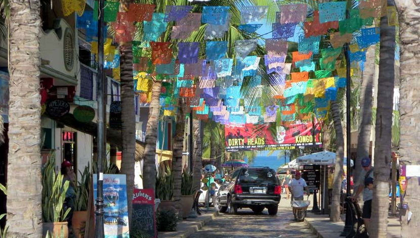 One of the main streets in Sayulita