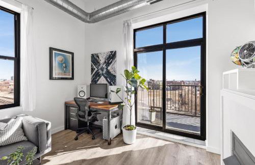 Modern Historic Loft 19ft Ceilings, Gym, Heated Parking, Skyline Views, Balcony - Foto 47