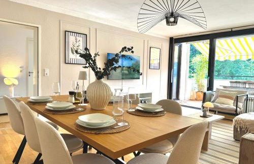 HyggeLiving - DELUXE - 90qm - Balkon - Gartenblick - 55 Zoll TV - Boxspringbetten - Hunde - Kinder - Fahrradkeller - Foto 11