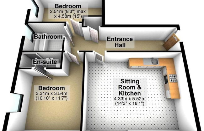 Toothbrush Apartments - 2 bed 2 bath apt - Foto 12