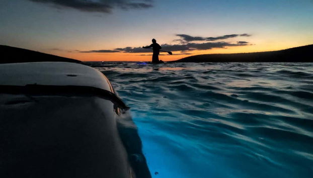 Durante l'attività di paddle surf