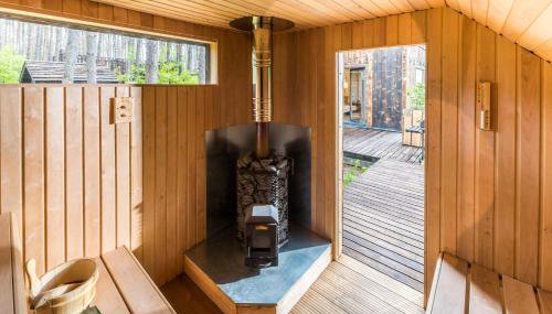 Domek lubiana180 WABI SABI w lesie jacuzzi sauna kominek - drewno w cenie pobytu - nad jeziorem Kaszuby pieski tylko do 10kg za dodatkową opłatą - Foto 5