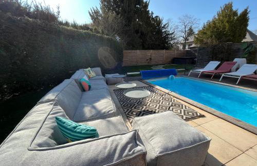 Villa Avril & spa 15 pers- location Villa de Prestige 2 Piscines intérieur et extérieur et sauna - Foto 13