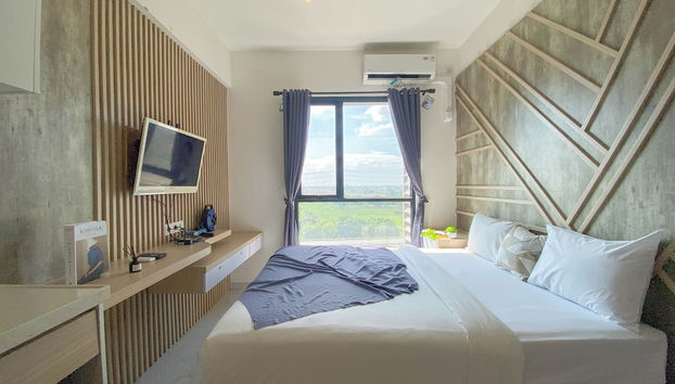 Warm And Homey Studio At Sky House Alam Sutera Apartment - Foto 3, Habitación