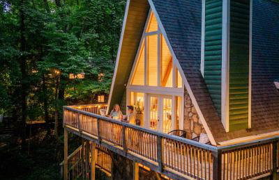 Big Mountain View! Downtown Gatlinburg Chalet Village! Hot Tub! Fan Favorite! AFrame Dreams! Magazine-Featured! Stunning Interiors! Little Green Cabin - Photo 13
