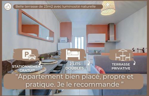 “Le Terracotta” Terrasse -Centre ville- Cosy - Foto 1