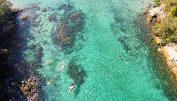 Vue aérienne de Lagoa Azul