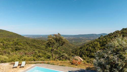 Mas provençal avec piscine chauffée, tennis, pétanque, vue mer, 20 min St Tropez - Foto 4, sunbed