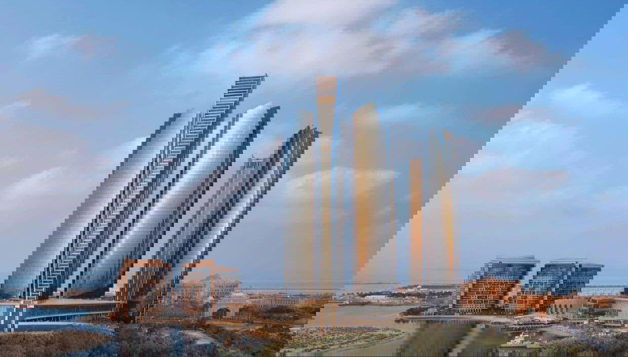 Les impressionnantes Etihad Towers à Abou Dabi