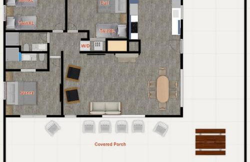 'Lakeside' Cottage with porch and sandy beach - Photo 3