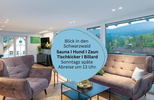 Waldklang Refugium Schwarzwald - eingezäunt - Außen-Sauna - Tischkicker - Billard - Foto 1