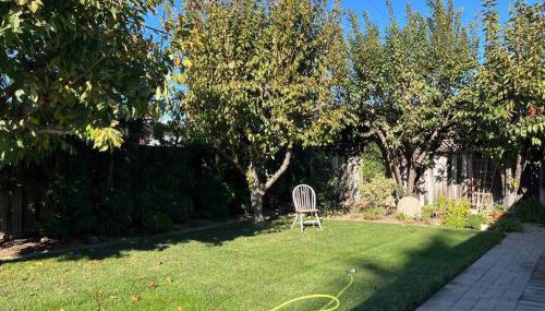 10 mins to SJC Fastest 2 Gigabit WiFI Open Floor BBQ Grill Fireplace Fenced Yard Pet Friendly - Foto 5, Garden, Garden view