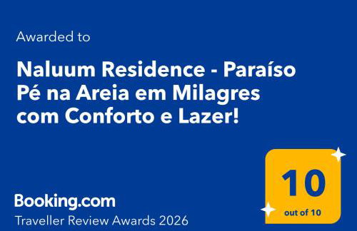 Naluum Residence - Paraíso Pé na Areia em Milagres com Conforto e Lazer! - Foto 52