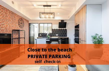 Loft Magnan - PARKING - idéal couples -BEACH -TRAM & Supermarkets - New & Confort-AC - Foto 30