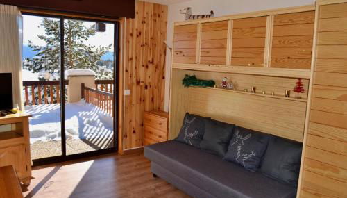Studio cabine chaleureux à Pyrénées 2000 - WiFi et parking privé - Foto 2