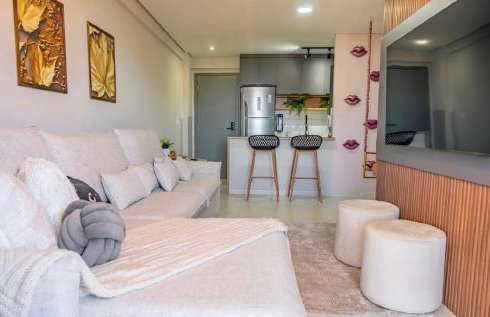 Apartamento 2 quartos, luxuosos com piscina na cobertura e 2 min da praia de Manaira - Foto 31