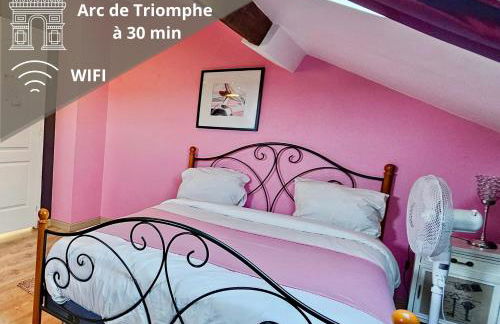 Chambre privée dans logement partagé, Pinky Elisabeth cozy Paris & Stade de France - Foto 1